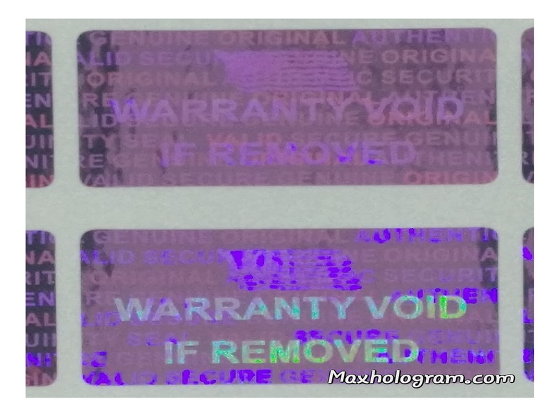 30mm x 15mm Warranty Silver VOID Large SECURE Hologram Stickers Labels